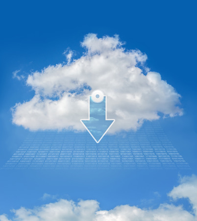 cloud computing downloadの写真素材