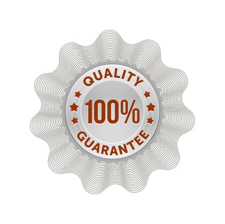 Quality guarantee rosette red. Vector.のイラスト素材