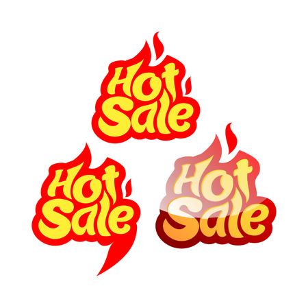 Hot sale symbols. Labels, stickers, symbols and design elements vectorのイラスト素材
