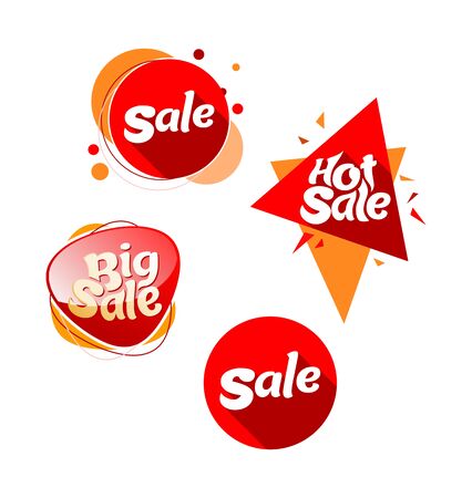 Sale symbols. Labels, stickers, symbols and design elements vectorのイラスト素材