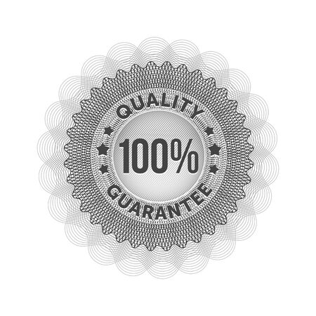 Quality guarantee emblem or rosette black. Vectorのイラスト素材