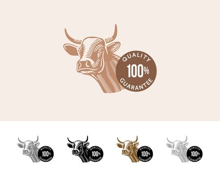 cow icon quality guaranteeのイラスト素材
