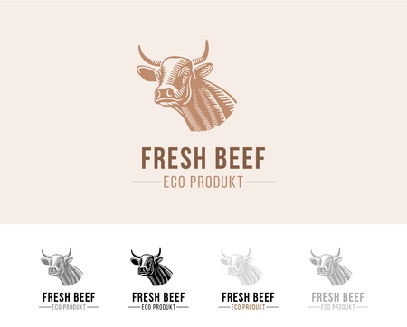 cow fresh beef, vector, icon, illustrationのイラスト素材