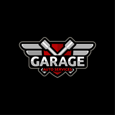 garage icon for service repair of cars, Vector.のイラスト素材
