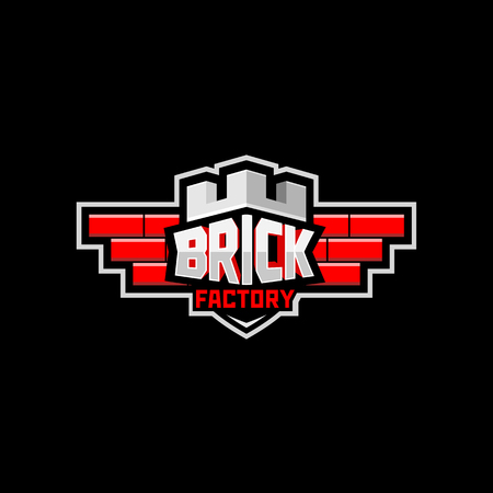 brickyard logo or icon, vector, iconのイラスト素材