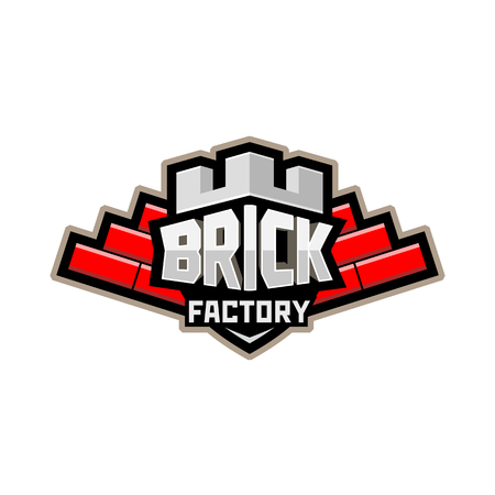 brickyard logo red,vector, iconのイラスト素材