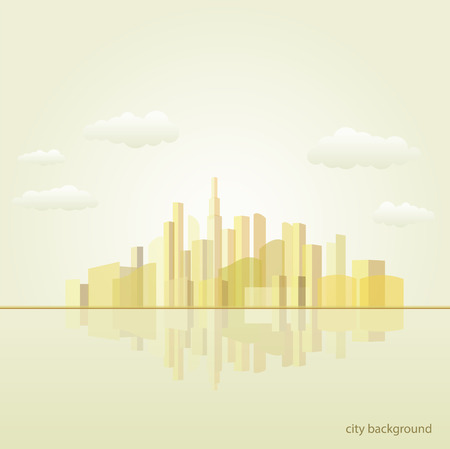 city background illustration, vectorのイラスト素材