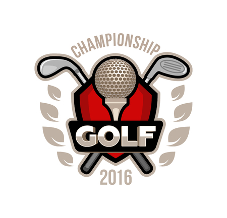 2016 Golf championship , vector, illustration, background, image, banner, symbol, badgeのイラスト素材