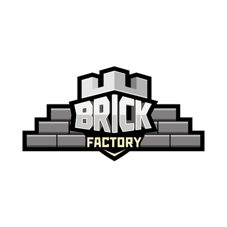 logo brick for building a house, vector, iconのイラスト素材