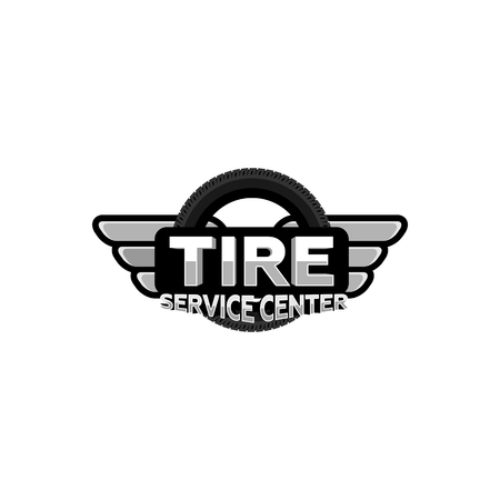 tire service center logo, vectorのイラスト素材