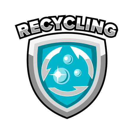 recycling logo emblem badge vectorのイラスト素材