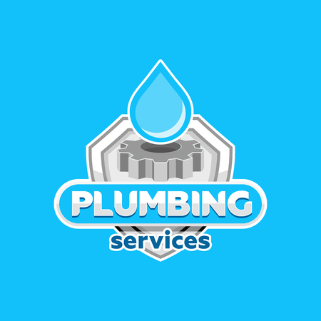 Plumbing logo template vectorのイラスト素材