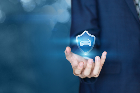 Insurer and icon of a car concept design.の写真素材