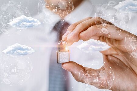 The concept of installing the protection system of cloud computing and networking.