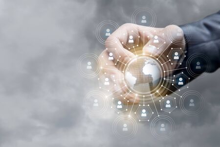 The concept of a global business network or customer international network.