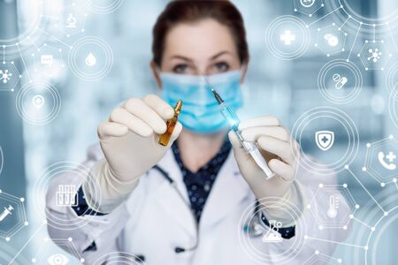 The concept of vaccination against a virus epidemic.