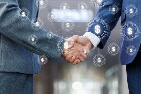 The concept of effective financial partnership in business.の写真素材