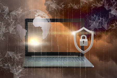 The concept of security and protection of the Internet.の写真素材