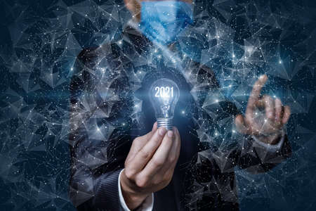 The concept of new business ideas 2021.
