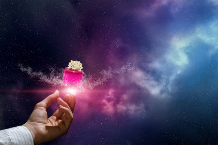 The concept of incredible and space gift.の写真素材