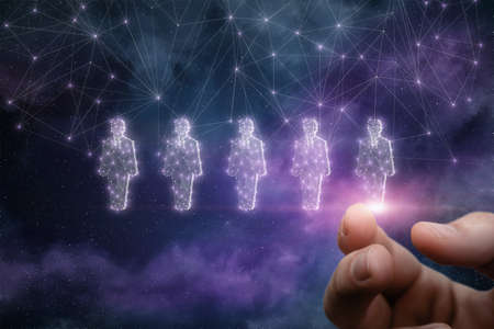 The concept of selection of human resources for work.の写真素材