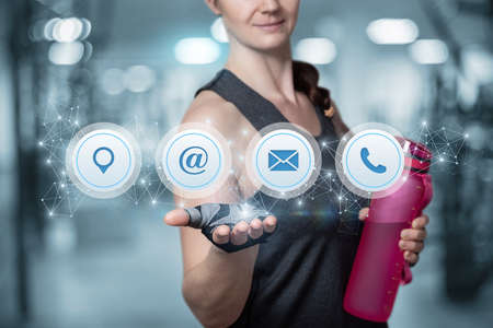 The concept of a contact center of a fitness room for clients.の写真素材