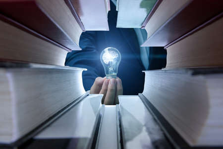 The concept of textbooks as sources of ideas.の写真素材