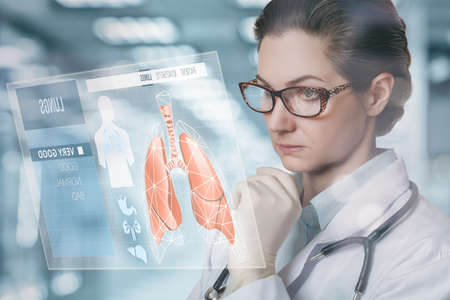 The concept of modern treatment for the diagnosis of lung disease.