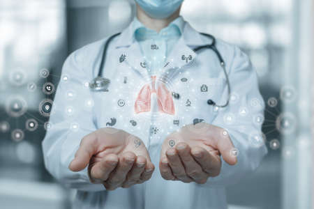 The concept of diagnosis and treatment of internal organs in particular the lungs.の写真素材