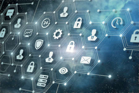 The concept of complex systems of engineering communications.の写真素材