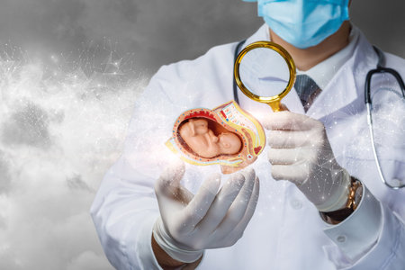 The concept of diagnostics treatment monitoring of the course of pregnancy.の写真素材