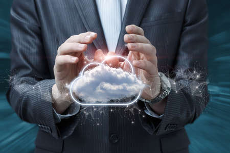 Cloud data and information systems protection concept.の写真素材