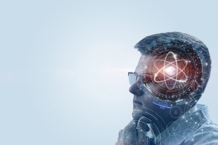 The concept of artificial intelligence and research in science.