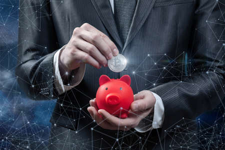 The concept of investment and accumulations of cryptocurrency.の写真素材