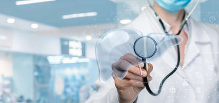 The concept of modern methods of diagnosis and treatment of liver disease.の写真素材