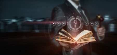 The concept of answers to legal questions with the help of knowledge of laws.の写真素材