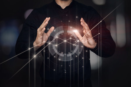 The concept of development and promotion of a successful trend in trading.の写真素材