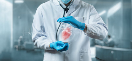 The concept of support for the treatment and protection of the heart in a medical institution.の写真素材