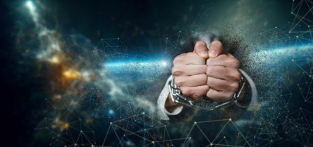 The concept of liberation from ties in the network and modern technologies.