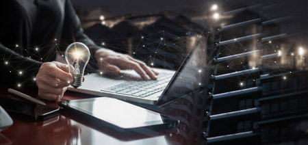 The concept of a business idea using the Internet and modern technologies.