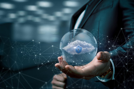 Concept of protection and security for computing data.の写真素材