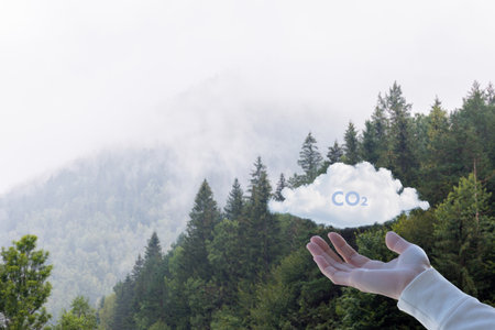 The concept of maintaining the purity of oxygen from the content of CO2.の写真素材