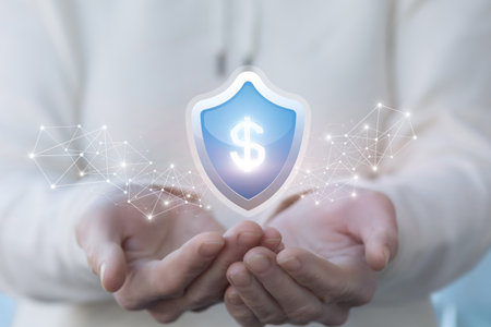 The concept of creating protection and security in financial means.の写真素材