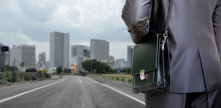 Concept of business road and career development prospects.の写真素材