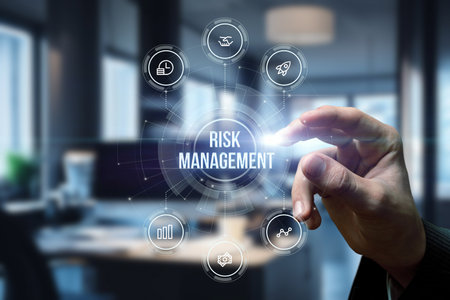 Concepts of risk management using modern technologies.の写真素材
