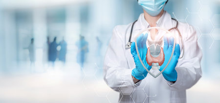 Concept of protection and treatment of thyroid disease in a medical facility.