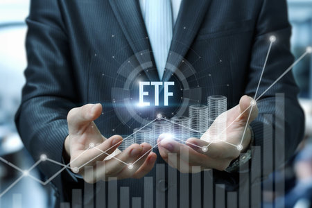Concepts of investments profitable in ETFs during investment activities.の写真素材