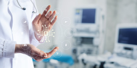 The concept of diagnosis and treatment using artificial intelligence.