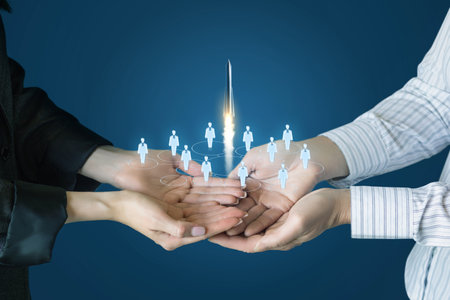Concept of supporting a team to achieve great business resultsの写真素材
