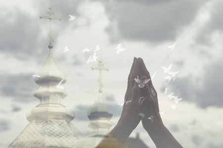 The concept of a deep connection to the spiritual world. Spirituality and faith.